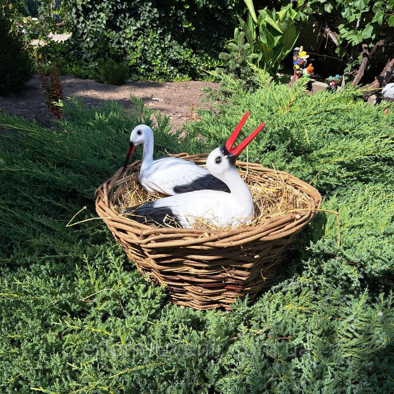 Гніздо для лелек, Діаметр - 45 см, з лози, садово-паркові  фігури, фото 1