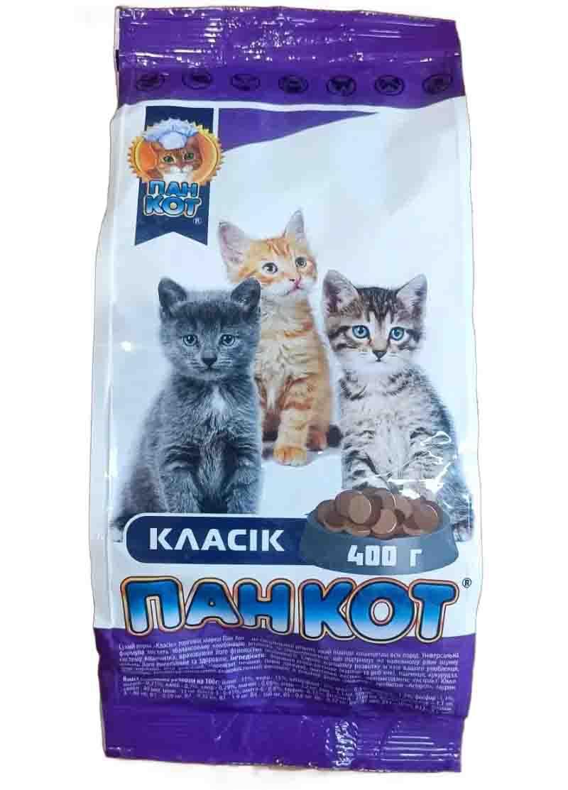 Пан Кіт - Класік, сухой корм для кошенят усіх порід на основі м'яса курки, 400 г (40398)
