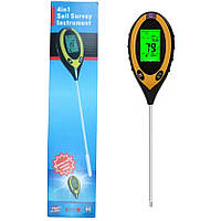 Аналізатор ґрунту, PH метр 4 в 1, тестер вологості, температури, світла