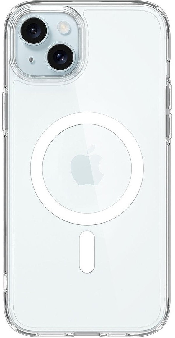 Чохол накладка для телефону Spigen Ultra Hybrid MagFit для Apple iPhone 15 Прозорий/Білий (ACS06802)