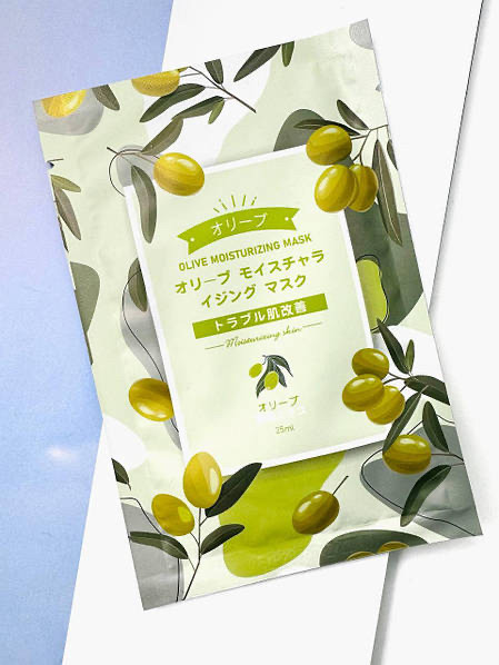 Тканинна маска для обличчя зволожувальна з екстрактом оливки Olive Moisturizing Mask, 25 мл, фото 1