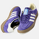 Кросівки чоловічі фіолетові Adidas Gazelle Purple White (17674), фото 8