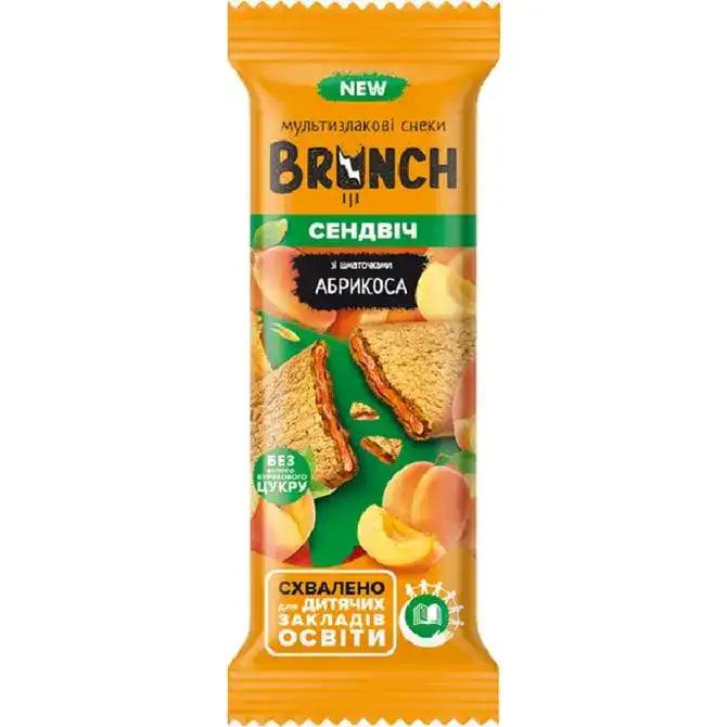 Снек мультизлаковий з абрикосом без цукру 56 г ,Brunch, фото 1