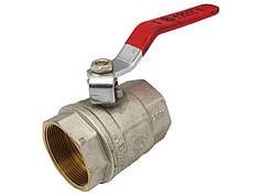 Кран кульовий 2"  ВВ червона ручка,з проточкою ASСO PN40  2/8