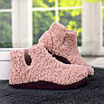 Тапочки чуні жіночі Inblu хутряні високі для ламінату рожеві 4544, фото 2