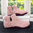 Тапочки чуні жіночі Inblu хутряні високі для ламінату рожеві 4544, фото 4