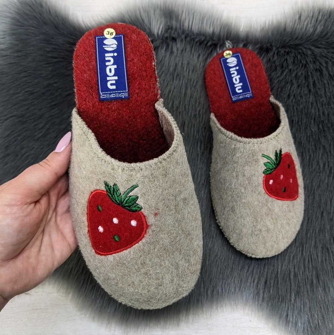 Капці жіночі кімнатні фетрові для ламінату Inblu пісочні 4288, фото 1