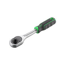 Рукоятка з храповим механізмом на 72 зуба 1/4 ", Cr-v. INTERTOOL HT-2124, фото 5