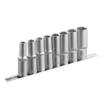 Набір головок подовжених на планці: 10-22 мм, 1/2", 8 од. INTERTOOL ET-6009, фото 1