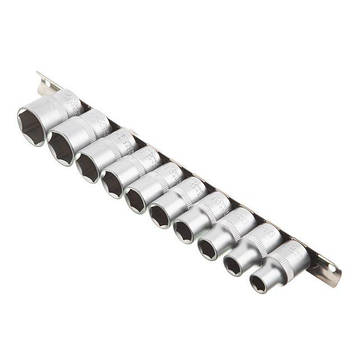 Набір головок на планці: 10-24 мм, 1/2", 10 од. INTERTOOL ET-6011, фото 3