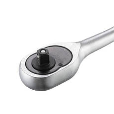 Рукоятка з храповим механізмом на 45 зубів 1/4'' (Проф) CrV INTERTOOL HT-2117, фото 6