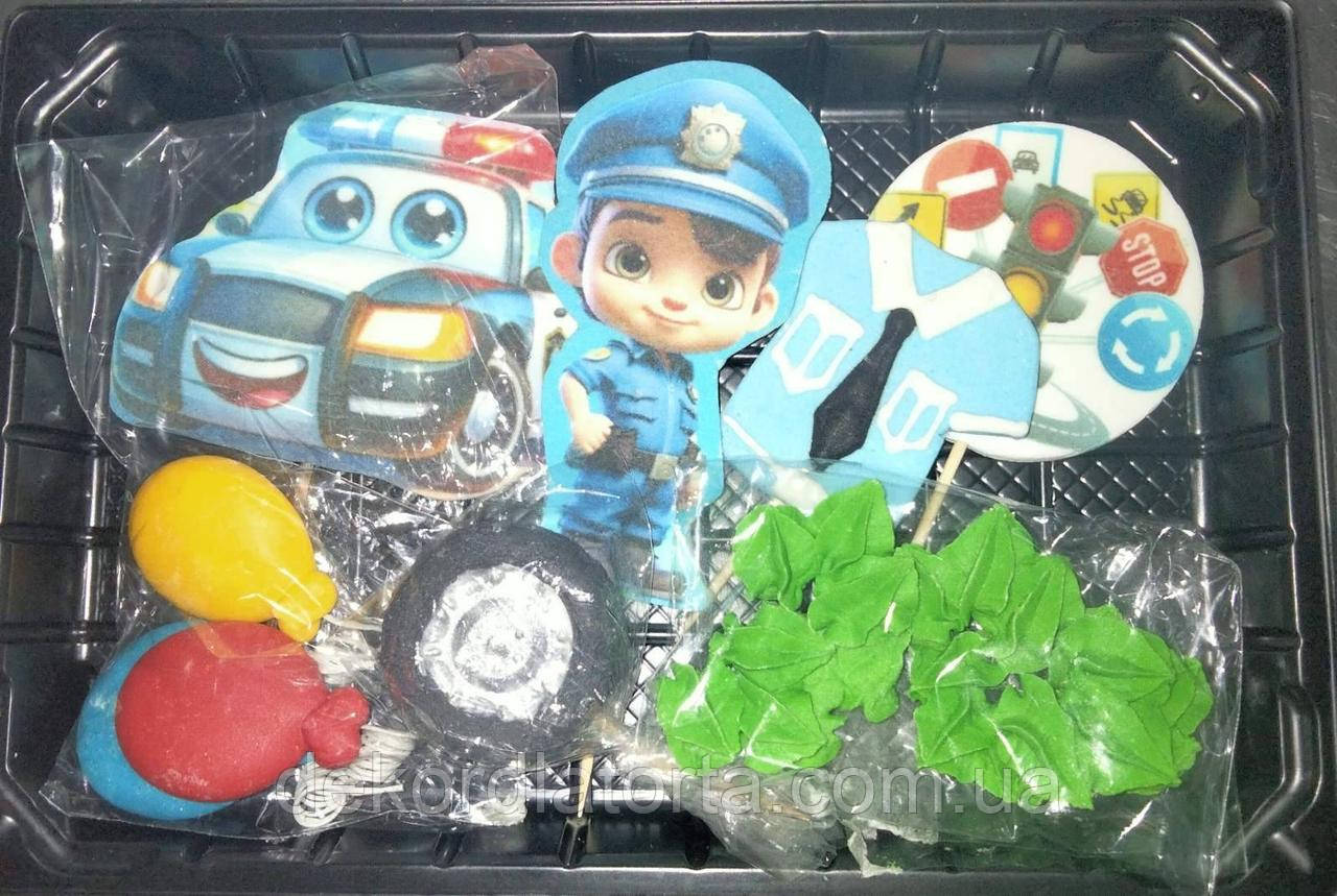 Набір топерів з мастики Поліція (дитячий)