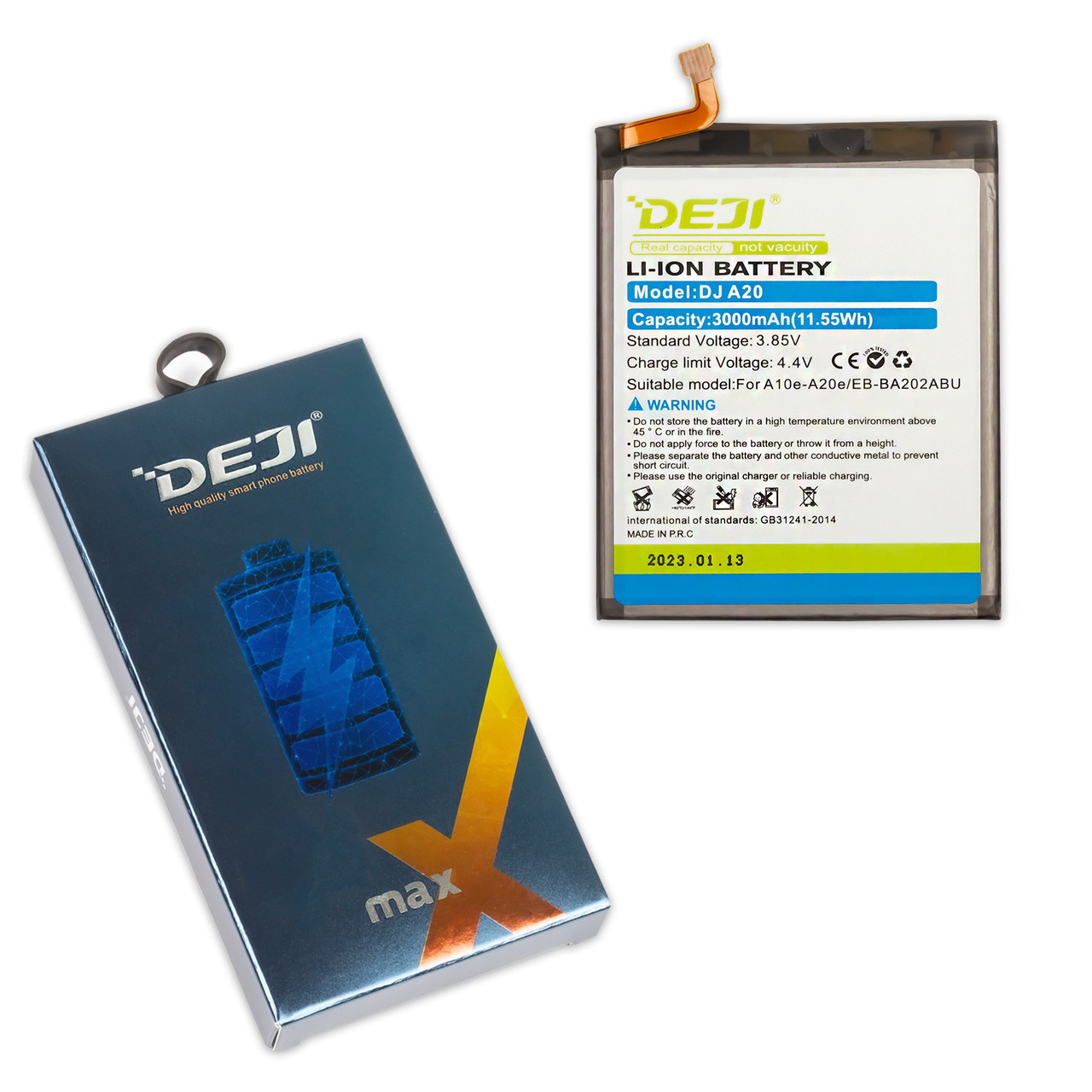 АКБ SAMSUNG A202 A20E (2019) (EB-BA202ABU) DEJI (3000 mAh)