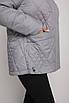 Куртка жіноча осінь-весна великих розмірів 52-68 сірий, фото 2