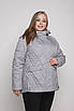 Куртка жіноча осінь-весна великих розмірів 52-68 сірий, фото 3
