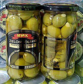 Оливки фаршировані мигдалем  M&K 350/200 г.