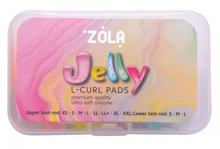 Валики для ламінування ZOLA Jelly L-Curl для верніх і нижніх вій 11пар