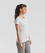 Сіро-Лілова футболка жіноча базова Valueweight lady-fit Fruit of the loom, фото 5