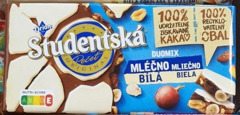 Шоколад Studentska Pecet Duomix 170 г.