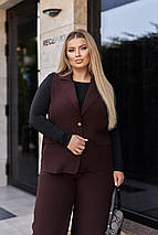 Жіночий брючний костюм з жилетом "Rakel" | Норма, фото 4