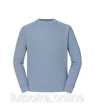 Мінеральний блакитний реглан чоловічий зимовий Classic raglan sweat Fruit of the loom, фото 1