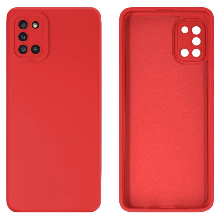 Чохол Silicone case Camera Protective для Samsung A31 (01) червоний Red