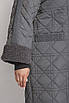 Пальто зимове жіноче великих розмірів 56,58,60,66 сірий, фото 6