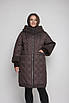 Пальто зимове жіноче великих розмірів 56,58,60,66 сірий, фото 8