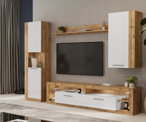 Вітальня Джерсі дуб вотан/ білий глянець, фото 1