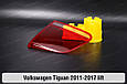 Скло заднього ліхтаря внутрішнє в кришці багажника VW Volkswagen Tiguan (2011-2017) рест праве, фото 3