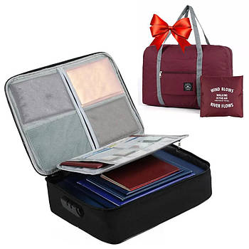 Дорожня сумка органайзер Home Cleaning + Подарунок Дорожня сумка XL-676 / Органайзер для документів