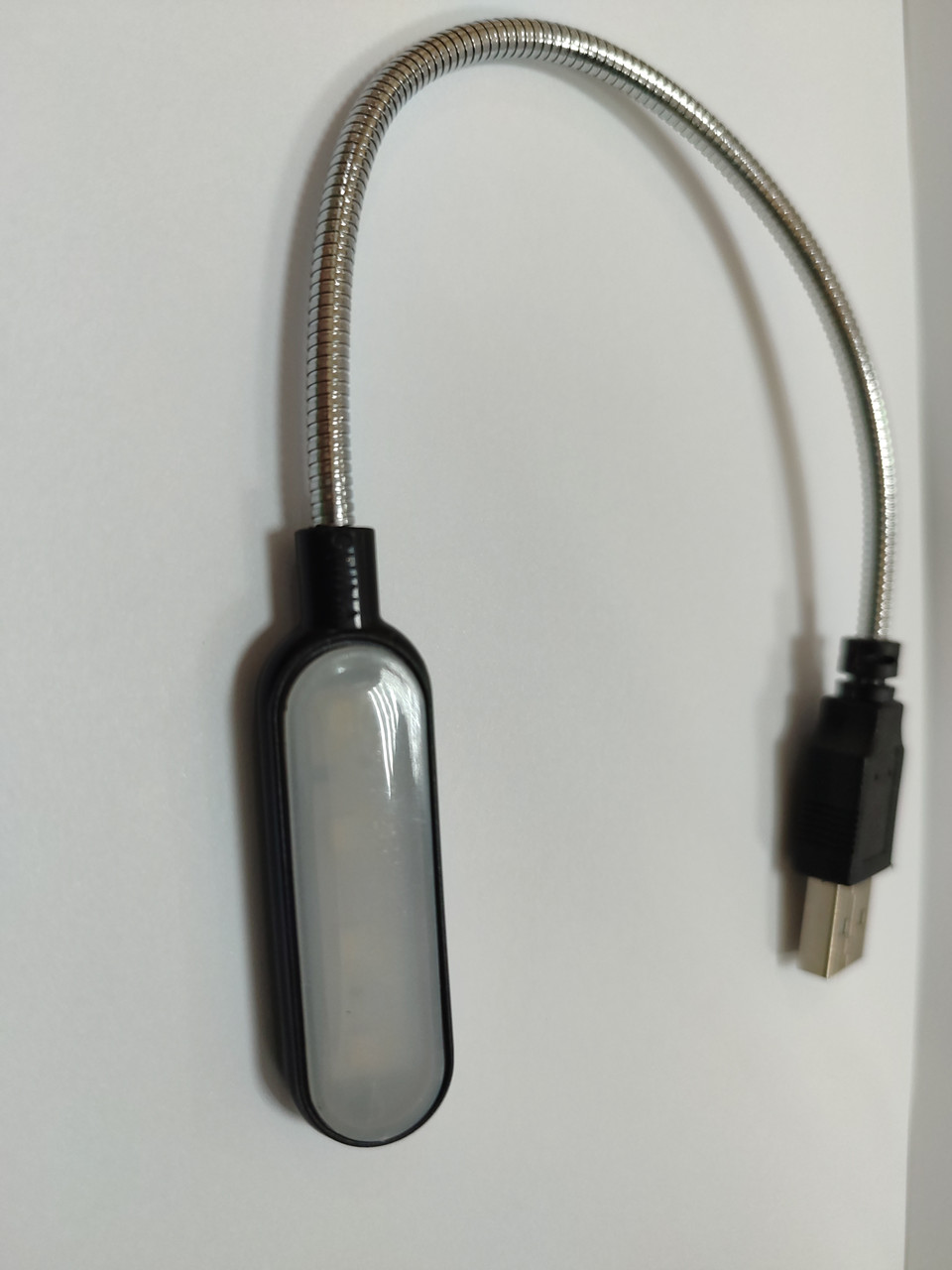Лампа usb портативна на гнучкій ніжці холодне біле світло