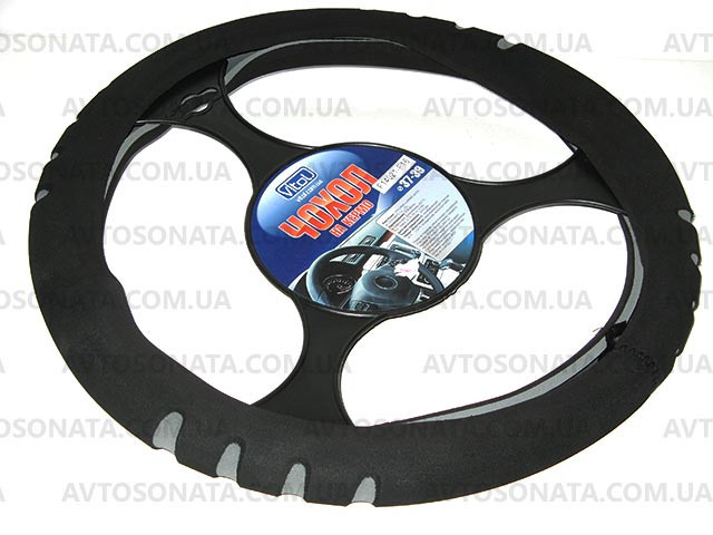 Обплетення на кермо еластична сіра, фото 1