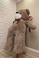 Большой качественный плюшевый Мишка Ветли 200 см, Плюшевый медведь 2 метра цвет Капучино