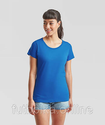 Яскраво-Синя футболка жіноча базова Valueweight lady-fit Fruit of the loom, фото 1