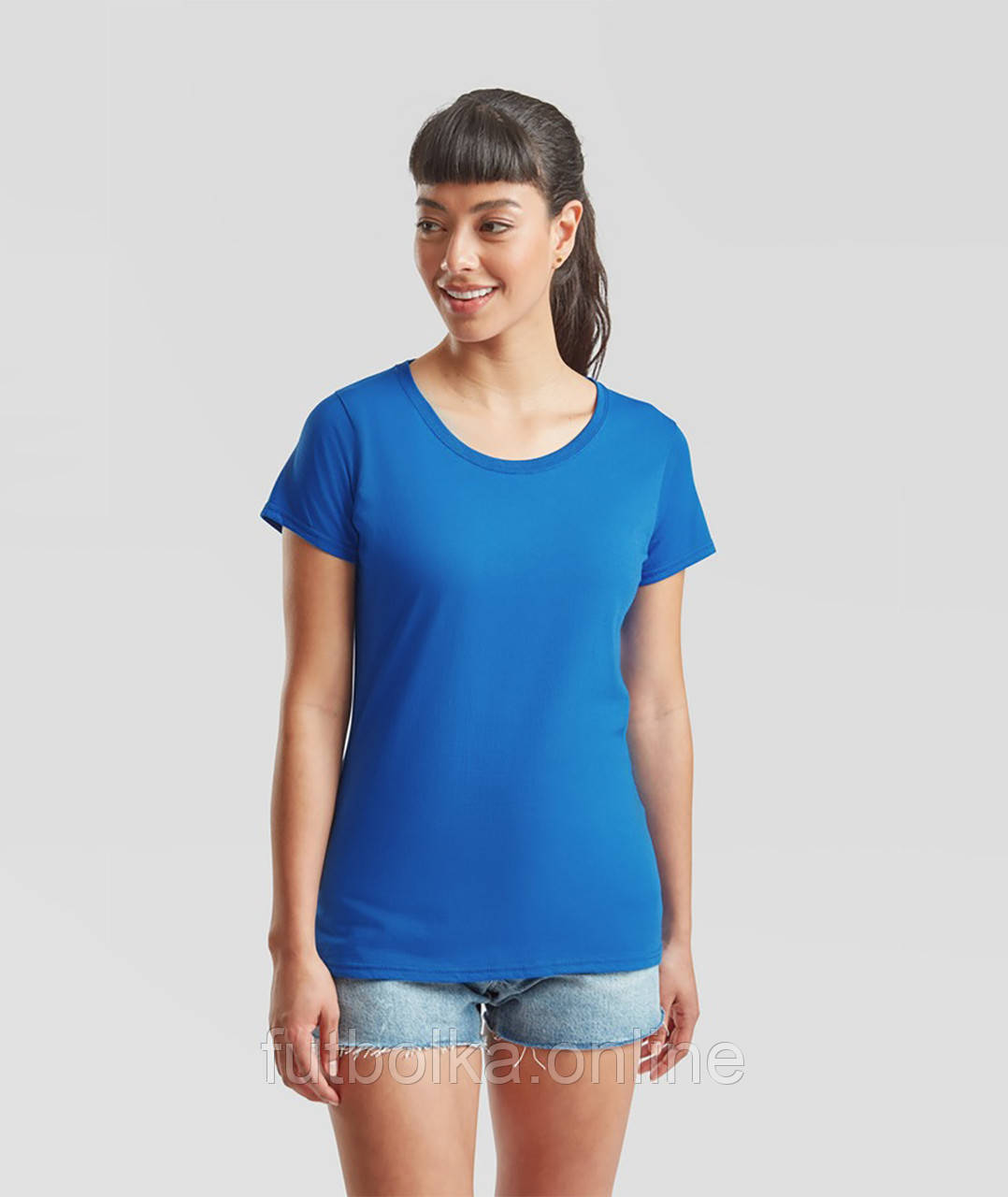 Яскраво-Синя футболка жіноча базова Valueweight lady-fit Fruit of the loom