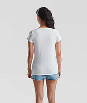 Біла футболка жіноча базова Valueweight lady-fit Fruit of the loom, фото 4