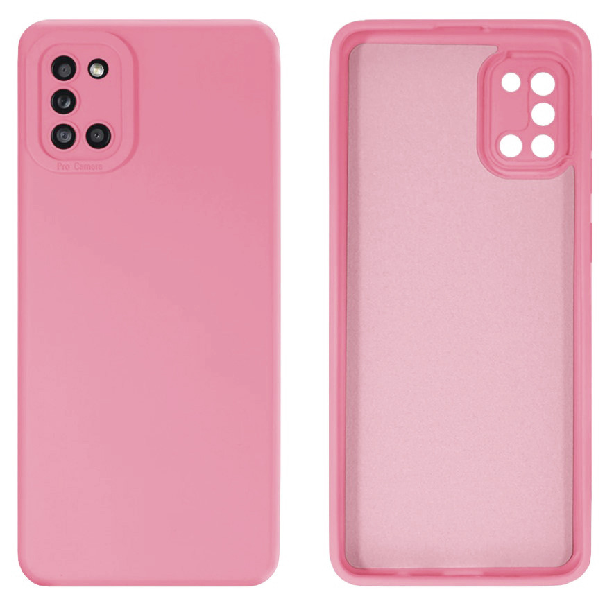 Чохол Silicone case Camera Protective для Samsung A31 (04) рожевий Pink