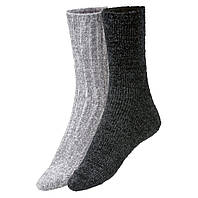 Жіночі шкарпетки esmara®, пухнасті та м'які, 2 пари, розмір 35-38, колір сірий, чорний