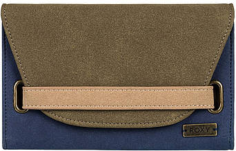 Жіночий гаманець з екошкіри Roxy Chai Latte Burnt синій з оливковим