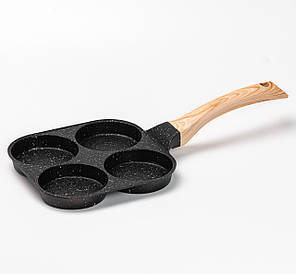 Сковорода для яєць порційна на 4 секції антипригарна пательня