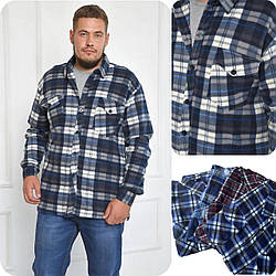 Сорочка чоловіча з флісу в клітинку, Китай. Розміри норма 48-56