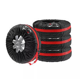 Набір чехлів для колес R13-R16 з ручками 4шт Black (3_05365)