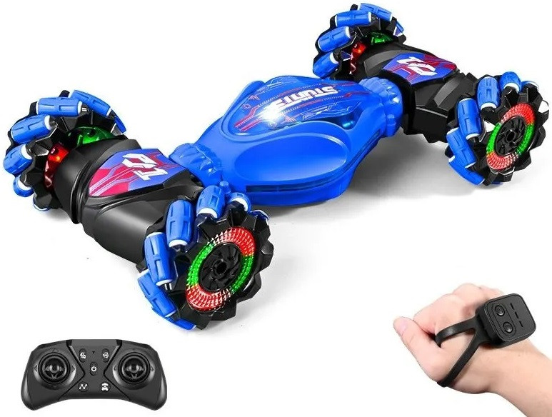 Машинка всюдихід Stunt Car 8818-108 з пультом і управлінням від руки Blue (3_05373)