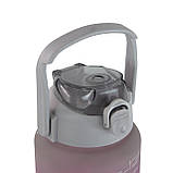 Набір спортивних пляшок 3 в 1 з розміткою 300ml/900ml/2000ml Grey-Pink-Black (3_05424), фото 6