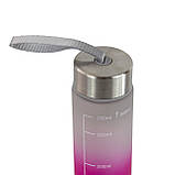 Набір спортивних пляшок 3 в 1 з розміткою 300ml/900ml/2000ml Grey-Pink-Black (3_05424), фото 11