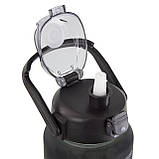 Набір спортивних пляшок 3 в 1 з розміткою 300ml/900ml/2000ml Black-Grey (3_05425), фото 3