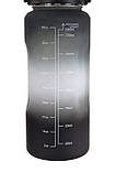 Набір спортивних пляшок 3 в 1 з розміткою 300ml/900ml/2000ml Black-Grey (3_05425), фото 5