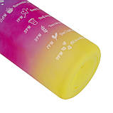 Набір спортивних пляшок 3 в 1 з розміткою 300ml/900ml/2000ml Purple-Pink-Yellow (3_05427), фото 5
