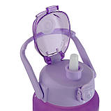 Набір спортивних пляшок 3 в 1 з розміткою 300ml/900ml/2000ml Purple-Pink-Yellow (3_05427), фото 7